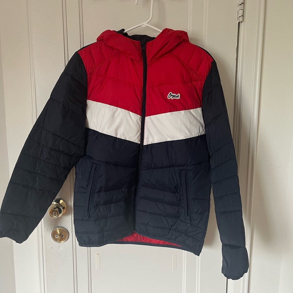 Jack & Jones Red and Black Hooded Jacket